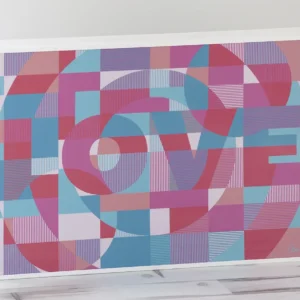 Edición limitada 1/100 Arte digital mensaje Encriptado «Love» en caja de luz
