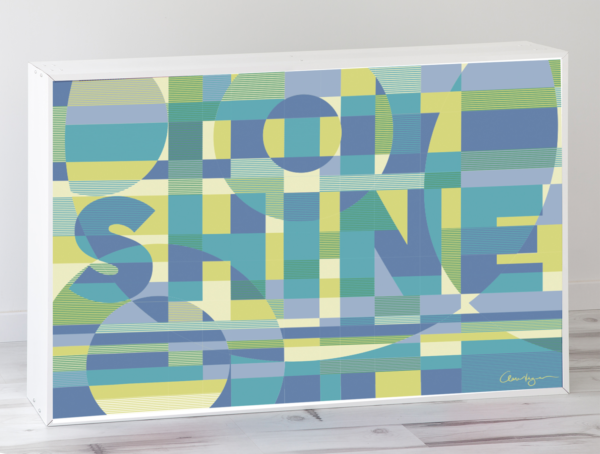 Edición limitada 1/100 Arte digital mensaje Encriptado «SHINE» en caja de luz
